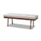 Baxton Studio Larisa Mid-Century Grayish Beige Upholstered Wood Bench 155-9303 - alternate 1